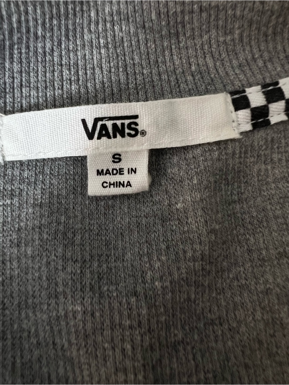 Vans Light Gray Ribbed Zip Polo Mini Dress - Picture 4 of 6